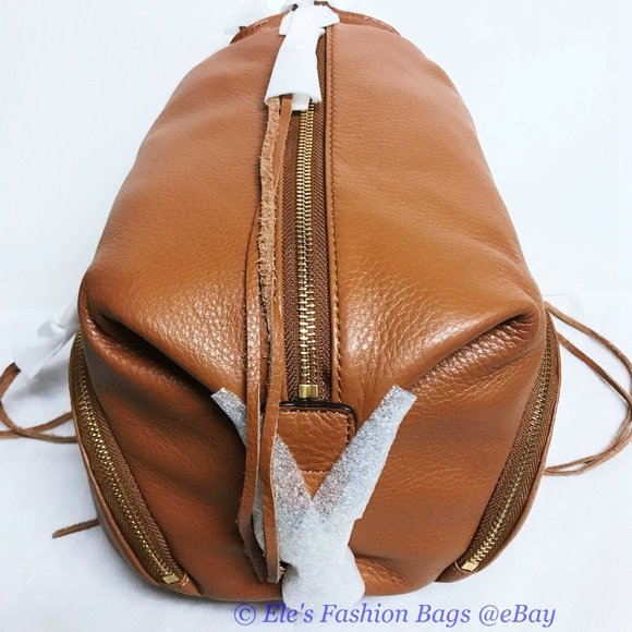 NWT Rebecca Minkoff Julian Medium Backpack Caramello Brown AUTHENTIC - Picture 4 of 13